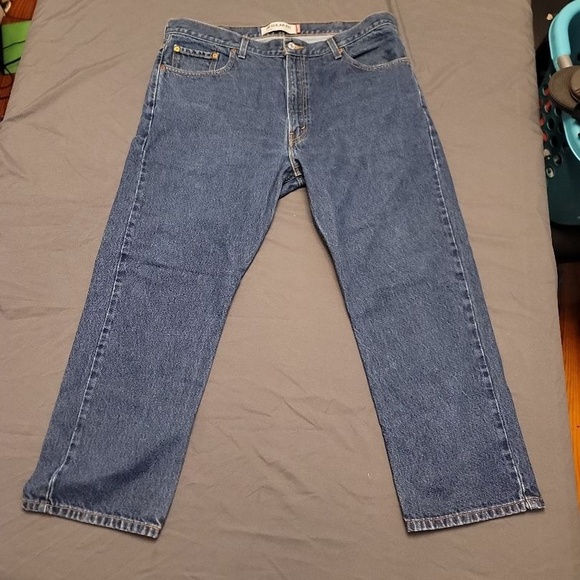 LEVI'S 505 Jeans 40x29 Blue Regular Fit Denim Straight Leg Classic Workwear - Picture 1 of 8